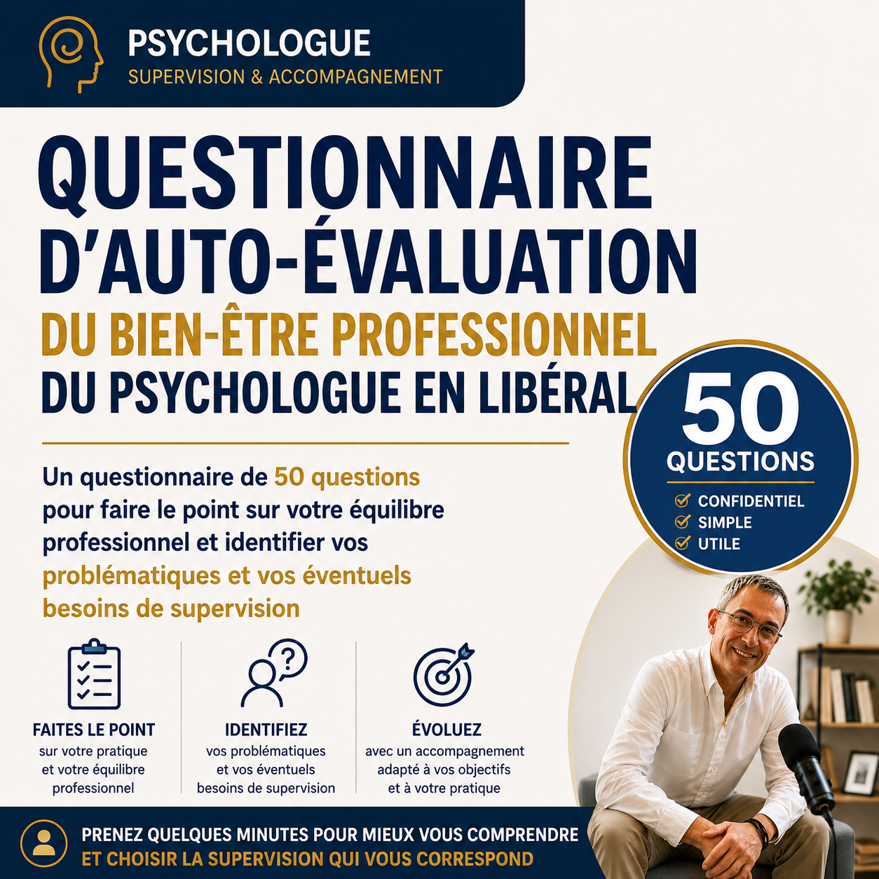 Question auto-évaluation bien-etre professionnel du psychologue en liberal frederic laura supervision
